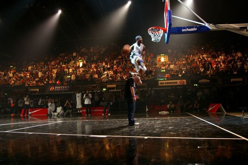 Midnight Madness dunk over defender