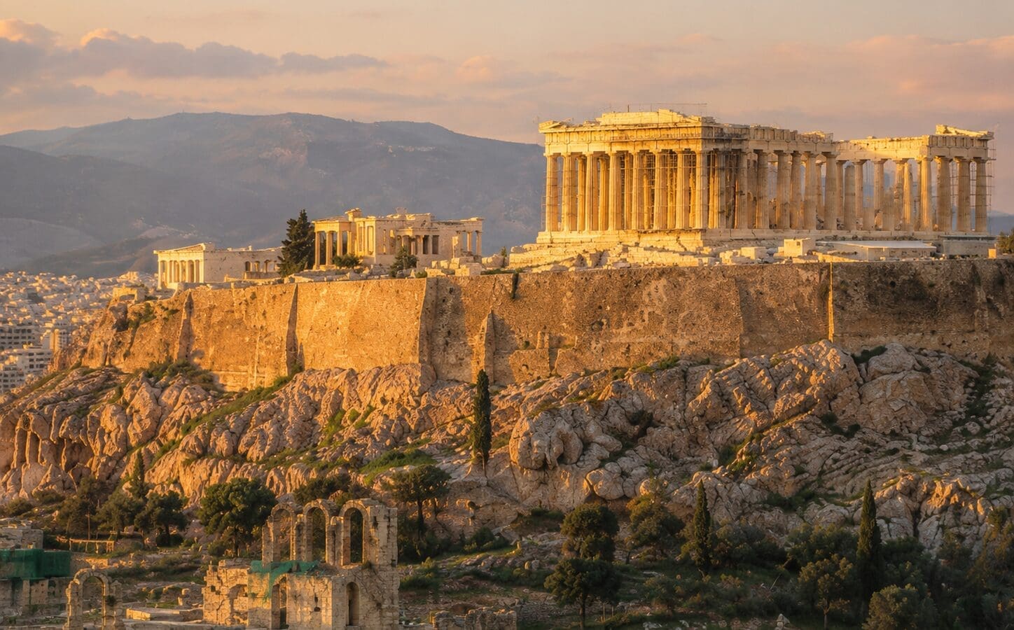 Acropolis landscape in Athens
