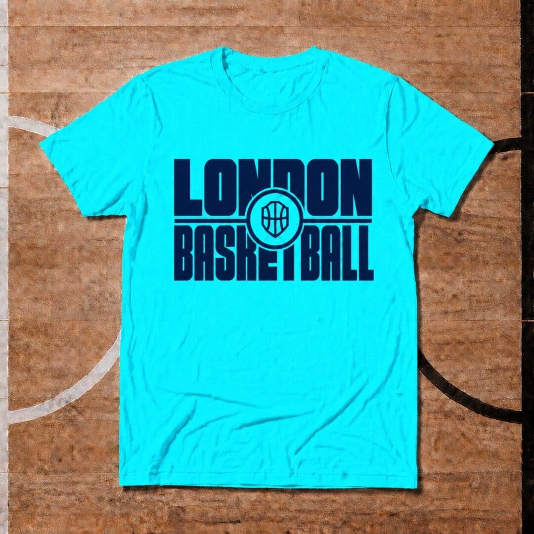 Electric Blue LONDON BASKETBALL LSB t shirt