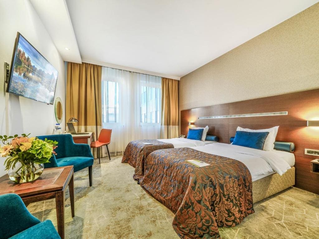 Double bedroom at IN Hotel Belgrade